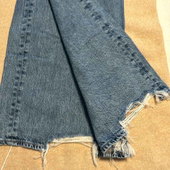 American eagle jeans. Wide leg with distressing at bottom. - Picture 4 of 5